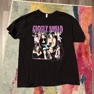 Black Giggly Squad Club Giggly Tour T-Shirt